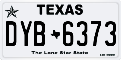 TX license plate DYB6373