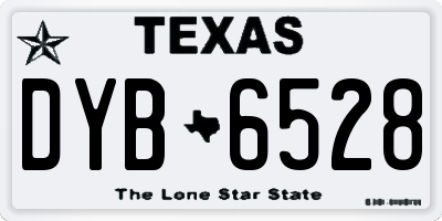 TX license plate DYB6528