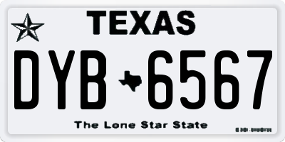 TX license plate DYB6567
