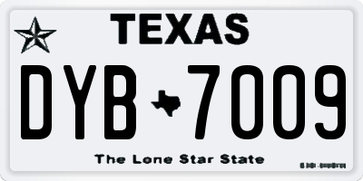 TX license plate DYB7009