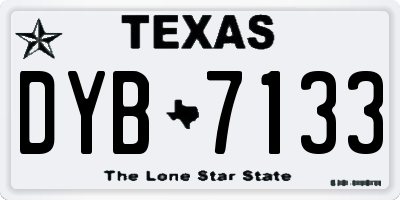 TX license plate DYB7133