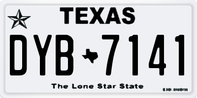 TX license plate DYB7141