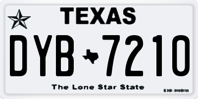 TX license plate DYB7210