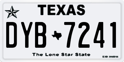TX license plate DYB7241