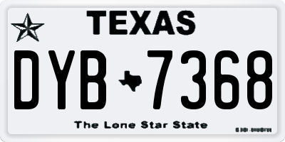 TX license plate DYB7368