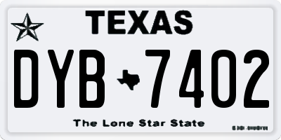 TX license plate DYB7402