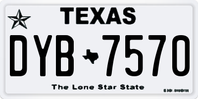 TX license plate DYB7570