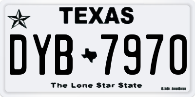 TX license plate DYB7970