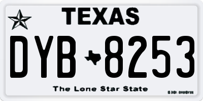 TX license plate DYB8253