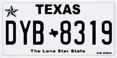 TX license plate DYB8319