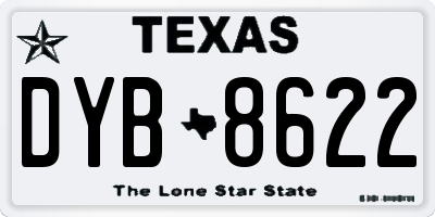 TX license plate DYB8622