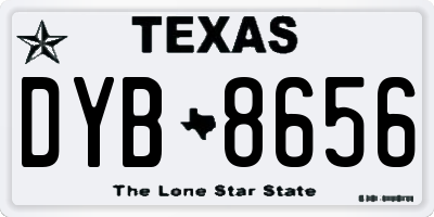 TX license plate DYB8656