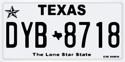 TX license plate DYB8718