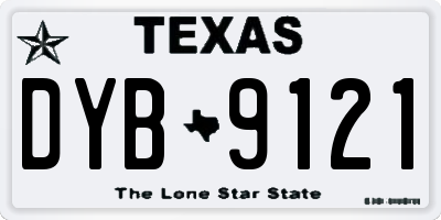 TX license plate DYB9121