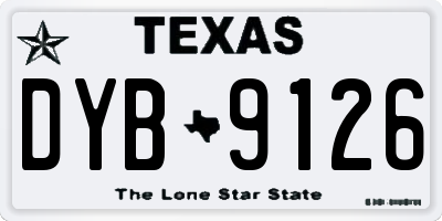 TX license plate DYB9126