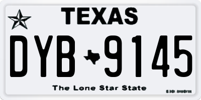 TX license plate DYB9145