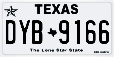 TX license plate DYB9166