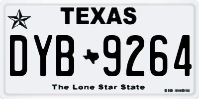 TX license plate DYB9264