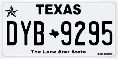 TX license plate DYB9295