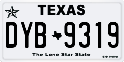 TX license plate DYB9319