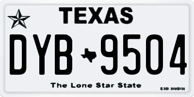 TX license plate DYB9504