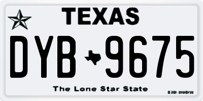 TX license plate DYB9675