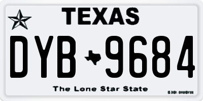 TX license plate DYB9684