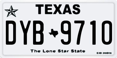 TX license plate DYB9710