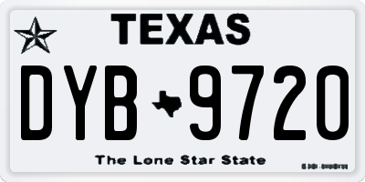 TX license plate DYB9720