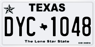 TX license plate DYC1048