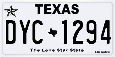 TX license plate DYC1294