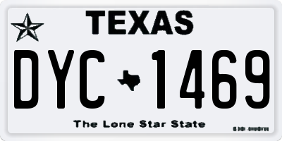 TX license plate DYC1469
