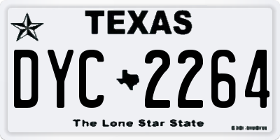 TX license plate DYC2264