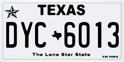 TX license plate DYC6013