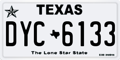 TX license plate DYC6133