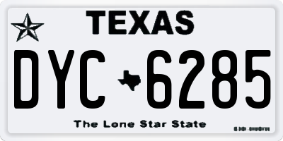TX license plate DYC6285