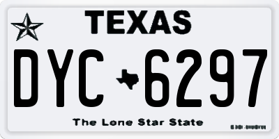 TX license plate DYC6297