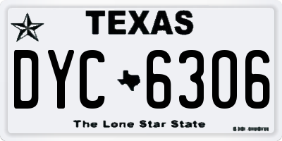 TX license plate DYC6306