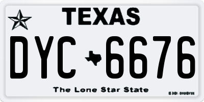 TX license plate DYC6676