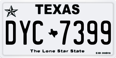 TX license plate DYC7399