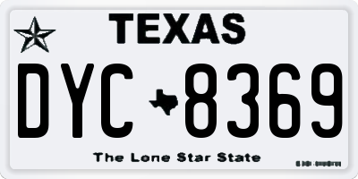 TX license plate DYC8369