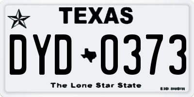 TX license plate DYD0373