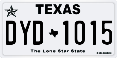 TX license plate DYD1015
