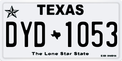 TX license plate DYD1053