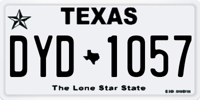 TX license plate DYD1057