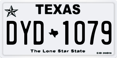 TX license plate DYD1079
