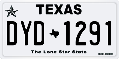 TX license plate DYD1291