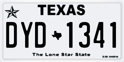 TX license plate DYD1341