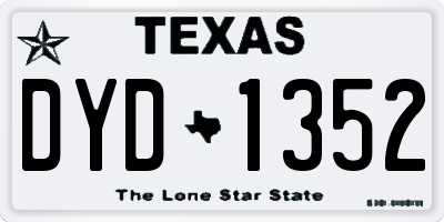 TX license plate DYD1352