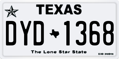 TX license plate DYD1368